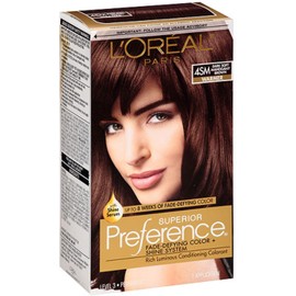 L'Oreal Superior Preference, 4SM Dark Soft Mahogany Brown (Warmer) 1 ea (Pack of 3)