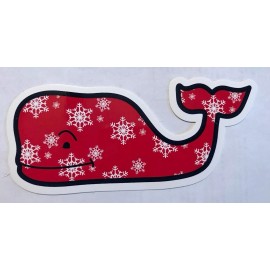 NEW Vineyard Vines Snowflake Christmas Winter Red White Whale Sticker Decal