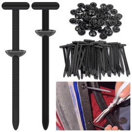 60PCS Nylon Universal Cable Tie Buckle for Car, Automotive Zipper Clips for Car Daily Repair, Grip Auto Zip Tie Buckles,Push Pin Clip Auto Body Parts Trim, Plastic Cable Ties Tool Fasteners