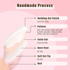 24PCS Rose Red Press on Nails – Short Oval Shape