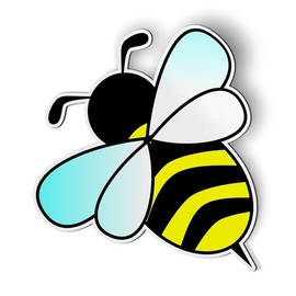 AK Wall Art Cute Bumble Bee - Magnet - Car Fridge Locker - Select Size