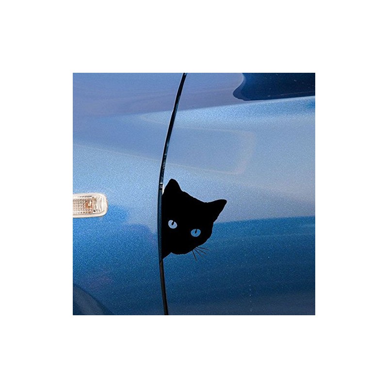 Black Cat Head Sticker Vinyl Car Scooter Car Tuning Truck