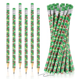 RUMIA 36 Pcs Football Pencils for Kids Fun Wooden Pencils with Eraser for Football Party Favors for Football Birthday Party Students Back to School Classroom Office Prizes Rewards Supplies