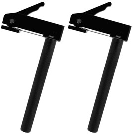 2Pcs Bench Clamp Workbench Holdfast Woodworking Clamps 19/20mm Desktop Quick Acting Hold Down Clamp 3 Gears Adjustable Fast Fixed Clip Aluminum Alloy Benchtop Quick Clamps (20mm)