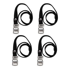 BESPORTBLE Straps Outdoor Cycling Stationary - 4PCS Bike Pedal Straps Clips Straps Tape For Outdoor Cycling And Indoor Stationary Bike DIY (Black)