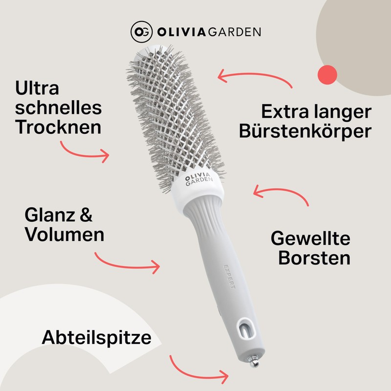 OLIVIA GARDEN Expert Blowout Shine - White & Grey 35