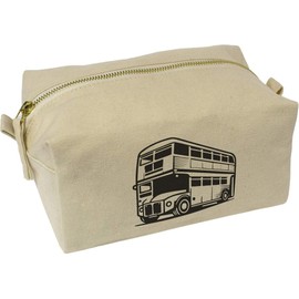 'Double Decker Bus' Canvas Wash Bag/Makeup Case (CS00038628)