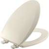 Bemis 1500EC Durable Wood Toilet Seat with Easy Clean Hinges,