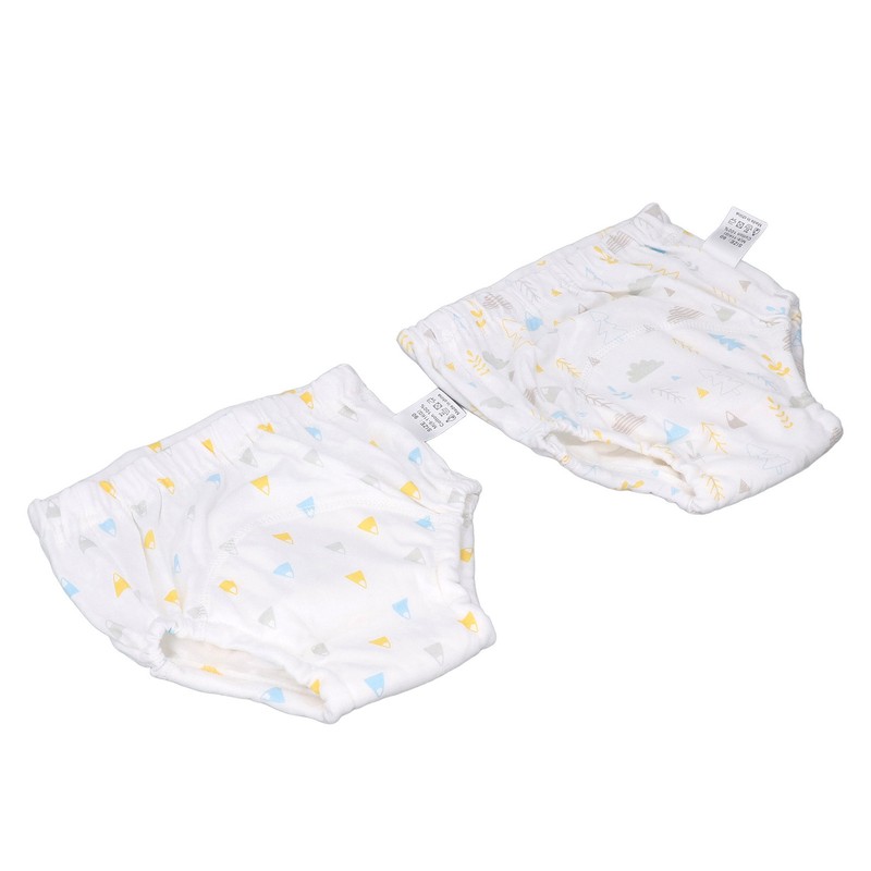 2PCS Toddler Training Pants Pure Cotton Reusable Baby Training Underwear