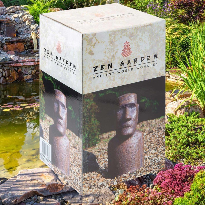 VFM - Easter Island Bronze Bust Head 12" Zen Garden