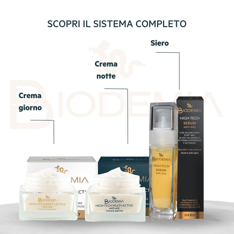 BIODEMIA | High-Tech Multi-Active Gesichtscreme, Anti-Age Nachtcreme mit Bienengift und