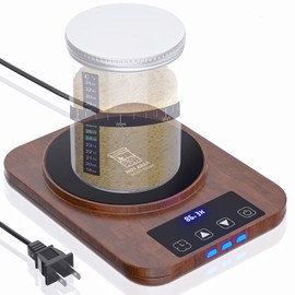 Sourdough Starter Warmer, Precise 1°F Thermostat Control (70-100°F) Sourdough Warming Mat, Smart Warming On/Off, 12-Hour Timer Sourdough Warmer(Wood Grain)
