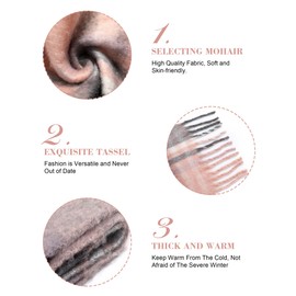 Ymomode Scarfs for Women Winter Women Warm Scarf Long Shawl Large Scarves Cold Weather Thick Blanket Scarfs Colorful Plaid