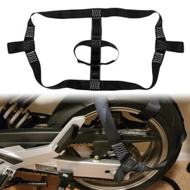 Motorcycle Rear Wheel Tie Down - PSLER Motorcycle Tire Transport Balance Strap for Heavy Duty Motocross Bikes Atvs, Black