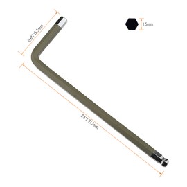 FOCMKEAS 2 PCS 1.5mm Ball End Hex Key Allen Wrench,Internal Hexagonal Wrench, L Shaped Long Arm S2 Steel Repairing Tool，Grey