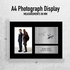 HWC Trading A4 Jackie Chan Chris Tucker Rush Hour Gifts Printed Signed Autograph Picture for Movie Memorabilia Fans