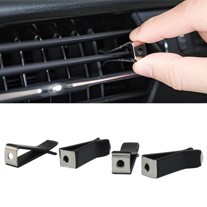 Kemcatui 20Pcs Square Head Car Vent Clips, Air Freshener Clips