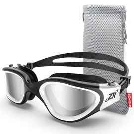 ZIONOR Swimming Goggles, G1 Polarized Swim Goggles UV Protection Watertight Anti-Fog Adjustable Strap Comfort fit for Unisex Adult Men and Women-Light Silver Lens