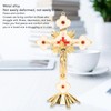 Metal Standing Cross Crucifix for Church Decoration Family Retro for