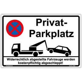 Private Parking Sign 210 x 140 mm Sturdy Aluminium Composite Plate 3 mm Thick with 4 Corner Holes