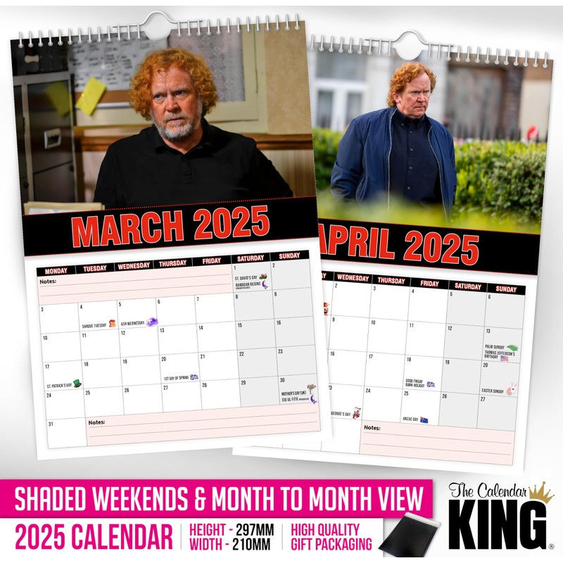The Calendar King // Phil Hucknall - 2025 Wall Calendar