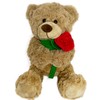 Brown Plush Teddy Bear with Rose 12” Cute Small Teddy