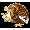 0873 Aguila Mexicana Sticker, Waterproof, Laminated, Mexican Eagle - 4 in