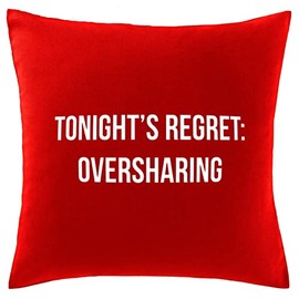 Hippowarehouse Tonight's regret, oversharing Printed bedroom accessory cushion cover case 41x41cm