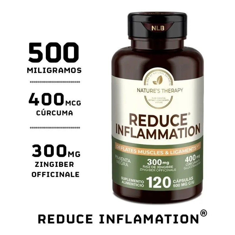 Nature's Therapy Raiz de cúrcuma - Antiinflamatorio Natural Muscular Y