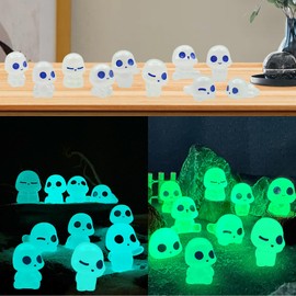 TARKDAK Tree Elves Figures Pack of 20 Miniature Figures Luminous Stones Decoration Children Princess Mononoke Tree Elves Ghost Figures Anime Garden Figures Garden Statues Decoration for Micro
