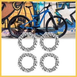 BULLSPANN Ball Bearing Cage Crank Bearing Mid Axle Wheel Bearing Retainer for Bicycle 29.5mm x 9 Steel 4pcs