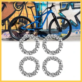 BULLSPANN Ball Bearing Cage Crank Bearing Mid Axle Wheel Bearing Retainer for Bicycle 29.5mm x 9 Steel 4pcs
