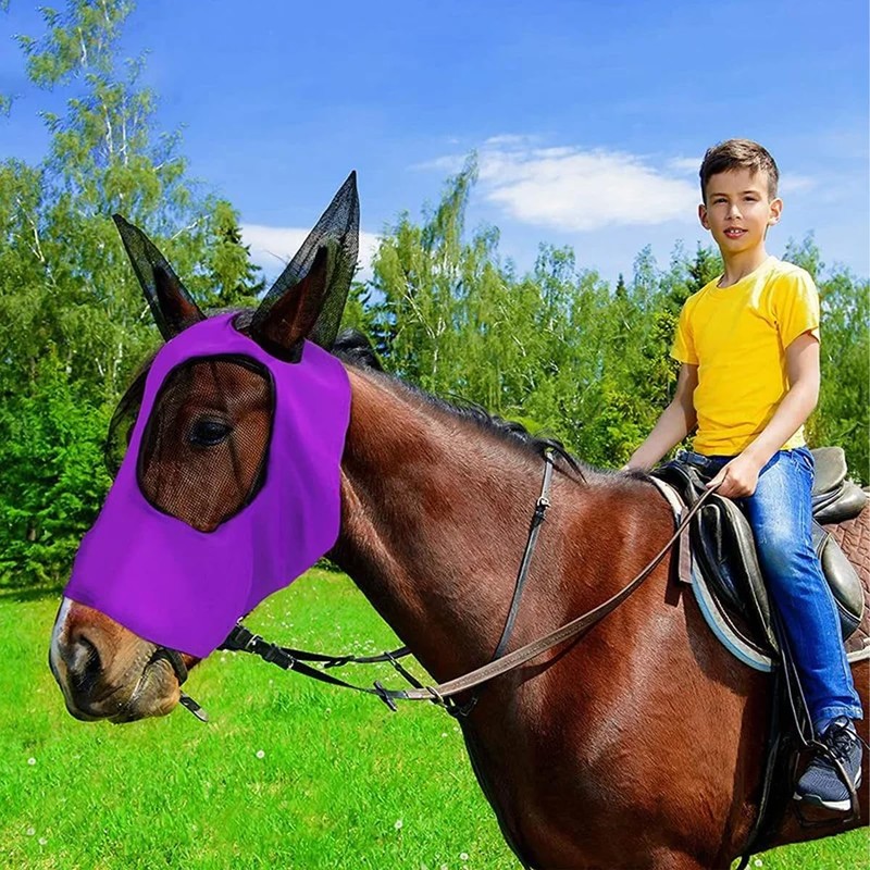 Horse Fly Mask with UV Protection - Breathable and Soft