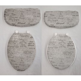 Kristin's Kreations Family Love Words Toilet Seat Lid and Tank Cover Set