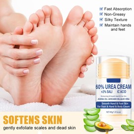 2PCS Urea Foot Cream - Urea Cream 60% for Feet & Dry Cracked Skin - Cracked Heel Repair Cream - Moisturizing Foot & Hand Balm, Urea Moisturiser For Hand Foot Care