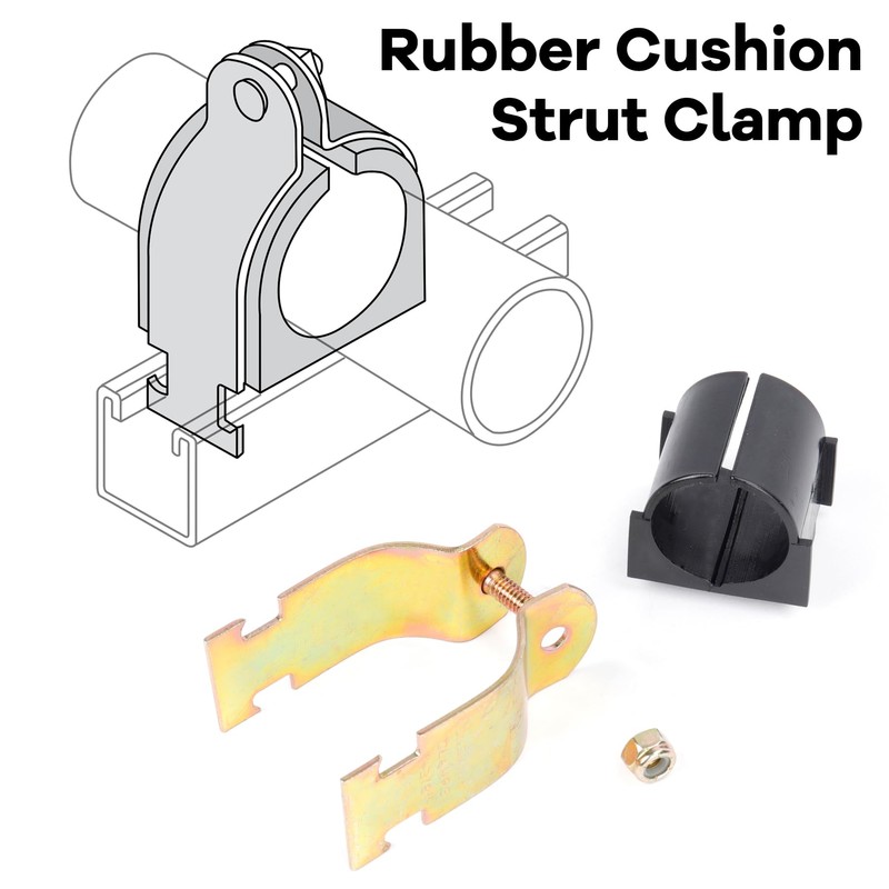 LBG Products 6 Pack Rubber Cushion Pipe Clamps, 5/8" OD,