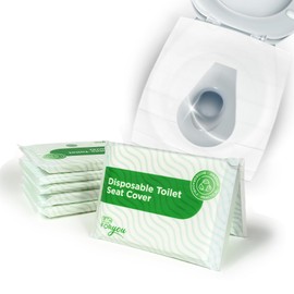 LAC Toilet Seat Covers Disposable Flushable (60 Pack), Portable Paper Toilet Seat Cover for Adult and Kids’ Potty Training, Travel Accessories for Public Restrooms Airplane Camping