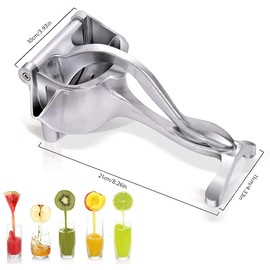 Manual Lemon Citrus Juicer, Aluminium Portable Juicer, Manual Hand Juicer, Lemon Squeezer, Manual Citrus Juicer, for Squeezing Lemon, Orange Juice, Citrus, Watermelon Juice