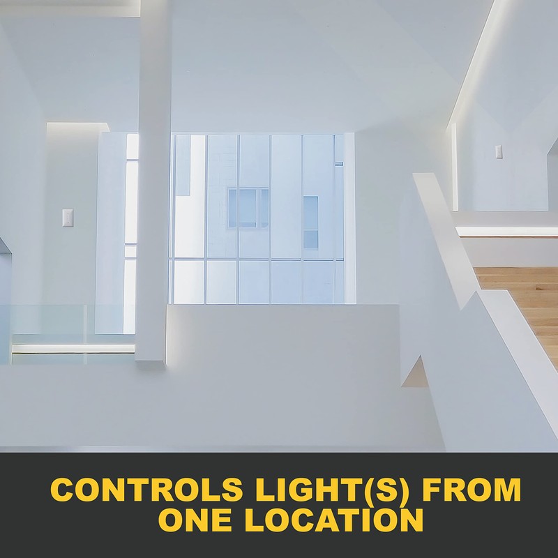 Faith White Toggle Light Switch (1-Pack) | Single-Pole Wall Light