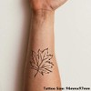 'Sycamore Tree Leaf' Temporary Tattoo - Water Resistant, Skin-Safe, Non-Toxic