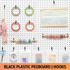 HUHOLE 100 Pack Pegboard Plastic Hooks – J Shape Peg