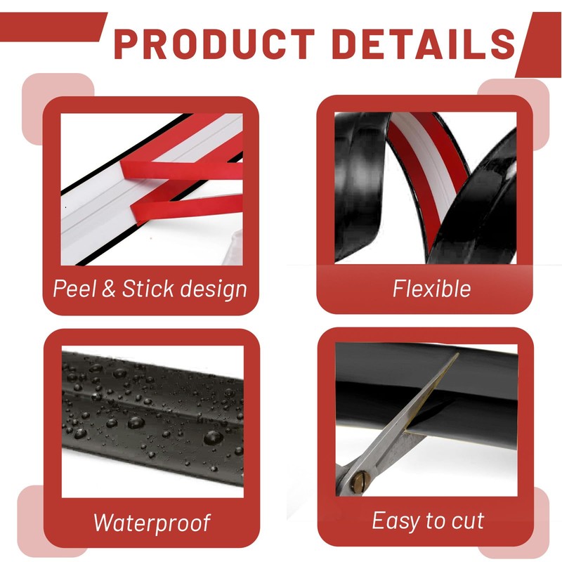 22 Feet Flexible Inside & Outside Corner Trim Molding, Peel