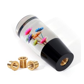 Life Palette, Showa Retro, Crystal Shift Knob, For Lovers of the Time, Underwater Flowers, Japanese Extension, 3.9 inches (100 mm), 3.9 inches (10 cm)