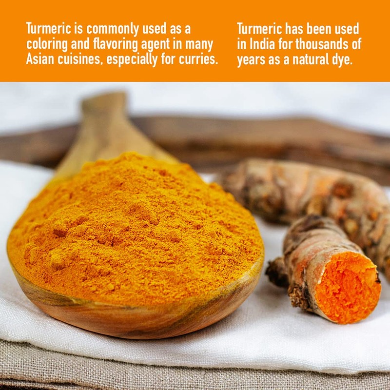 HQOExpress Organic Ground Turmeric Powder – USDA Organic, Non‑GMO, Kosher,