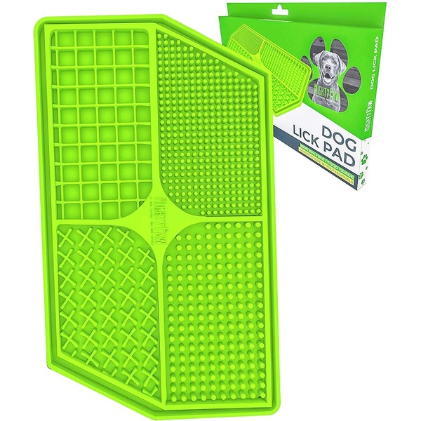 Mighty Paw Dog Lick Pad - BPA-Free Silicone Mat - Anxiety Relief, Dental Health Support, Easy Grooming, Slow Feeding, Dishwasher Safe