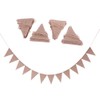Linen Bunting Banner with 48pcs Flags Wedding Party Holiday Celebration