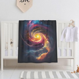 E-RIDES 76x100CM Small Flannel Blanket, Dreamy Starry Sky Blanket for Babies, Kids, Cat, Dog, Travel - Lightweight Blanket for Couch, Bed, Car, and Stroller, Idea Birthday Gift