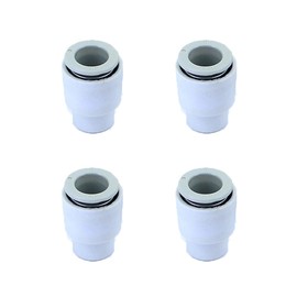4Pcs One-Touch Fitting, 8mm Plastic Push Fit Female End Cap for Air Pipe Water