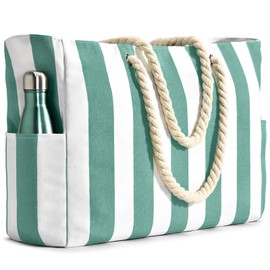 oscaurt Beach Bag Large Bath Bag XXL Family Tote Bag with Zip Handbag Shopper Bag Women's Travel Bag Sauna Bag Gym Bag