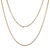 HZMAN 3mm Rolo Chain for Men Women Gold Stainless Steel
